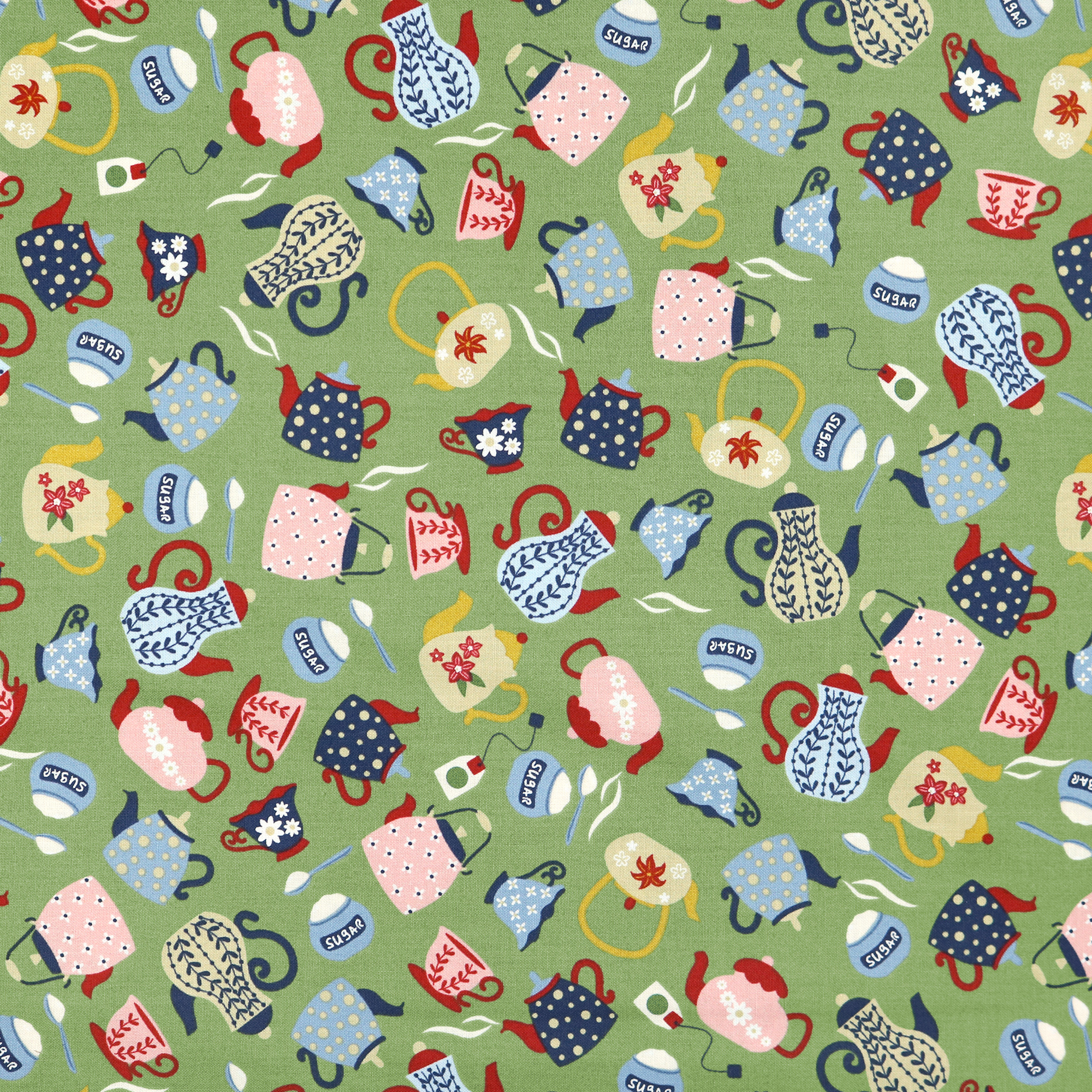 A spoonful of sugar Mary Poppins Teapot Sugar Green Fabric