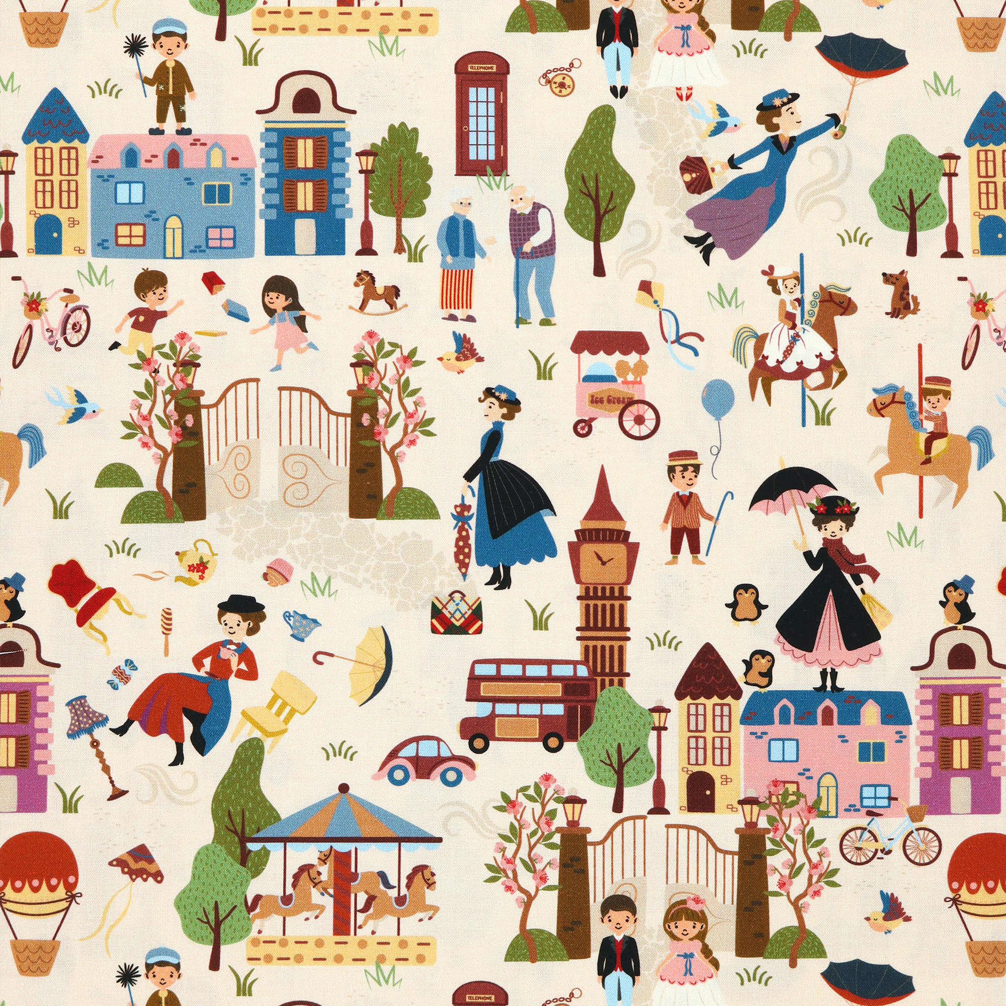 A spoonful of sugar Mary Poppins London Champagne Fabric