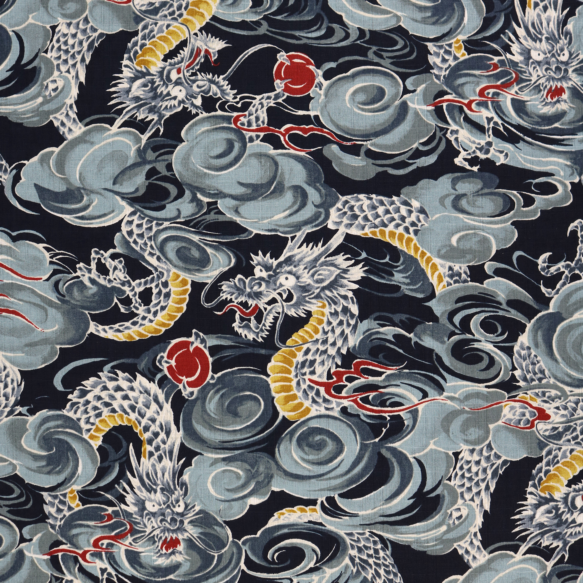 Todoroki Dragons Billowing Clouds Fabric