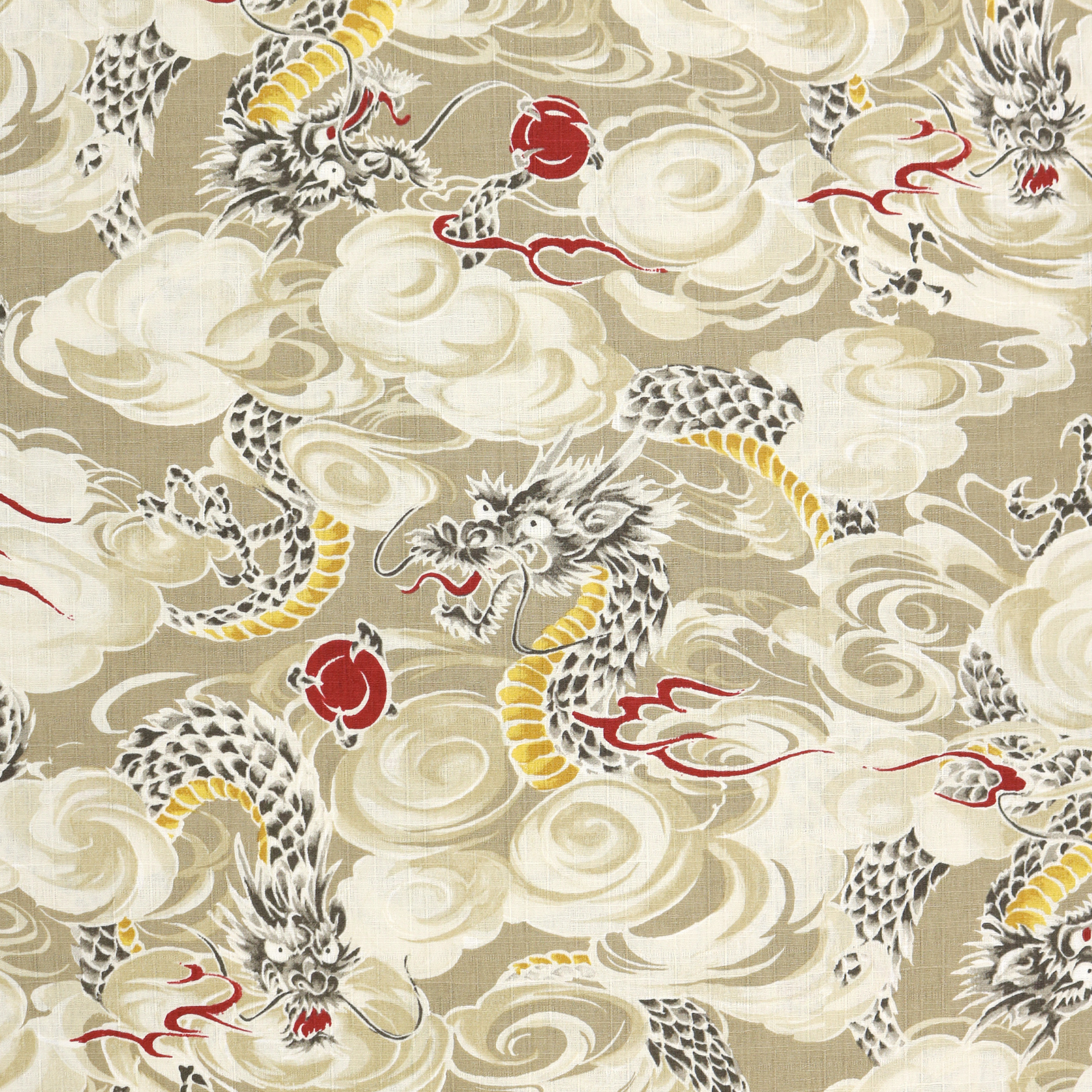 Todoroki Dragons Billowing Clouds Fabric