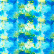 Abstrakte Stiefm&uuml;tterchen Stoff Blumenmuster blau gr&uuml;n Aquarell