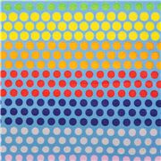 Blue Colourful Rainbow Polka Dot Stripes