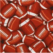 Tissu avec des ballons de football am&eacute;ricain, s&eacute;rie sports