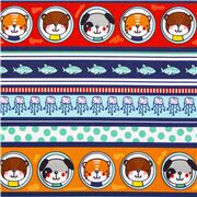Cute Animal Fish Submarine Window Stripes