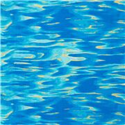 tessuto acqua blu decorazioni dorate cotone