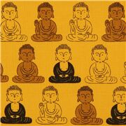 tessuto giallo senape Dobby Buddha