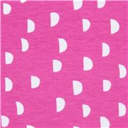 Hot Pink White Irregular Semi Circles Stretch