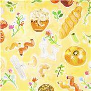 Kohlenhydrate gelber Stoff Brot und Pasta bunt sommerlich