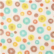 Natural Retro Japanese Circle Flowers