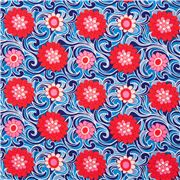 The Carnaby Collection Graphic Flower Scrolls Blues