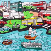 Hong Kong Colourful Cartoon Transportation