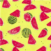 Gr&uuml;ner japanischer Stoff mit roter Wassermelone
