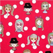tessuto rosa pois ragazze Kira Kira cotone oxford occhiali cappelli nastri Ritagli