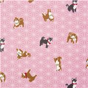 Shiba Inu Dogs Rice Ball Asanoha Geometric