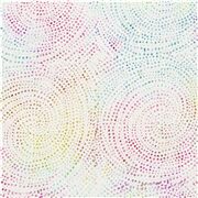 Batik Tie Dye Rows Spiral Rainbow