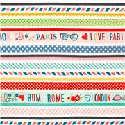 Colorful Stripe Patterns Destinations Paris London Rome