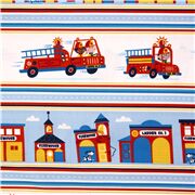 To the Rescue Fire Trucks Stripes