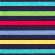 Blu Navy Con Righe Arcobaleno Colorate