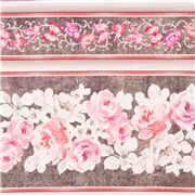 Pink Blooms Flowers Butterfly Stripes