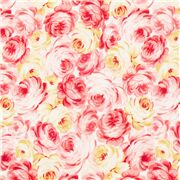 Soft Roses Yellow Pink Blooms