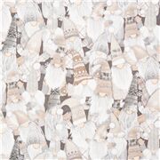 Tissu de No&euml;l minky avec des nains