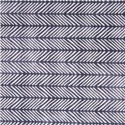 Navy Blue White Herringbone Stripes