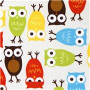 Urban Zoologie Colourful Owls stretch