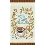 Le Caf&eacute; Est Toujours La R&eacute;ponse Panneau &Agrave; Fleurs