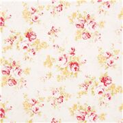 tessuto bianco sporco mazzi rose rosa gialli Oxford dal Giappone