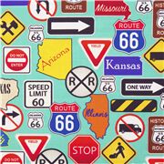 Route 66 Colourful Road Signage