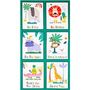 Be Kind Rainbow Safari Animals Motivation panel