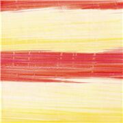 tessuto macchie rosse gialle arancioni strisce stile batik