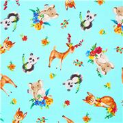 Cute and Fun Tossed Animals Flowers Deer Panda