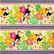 Toucan Peut Le Faire Rayures Fleurs Tropicales