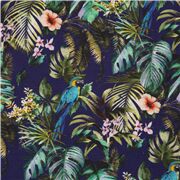 Feuillage Tropical Perroquets Bleus