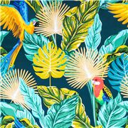 Large Tropical Leaves Parrots