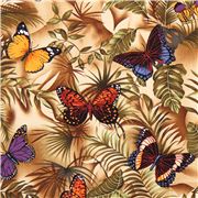 Butterflies Flying Open Wings Leaves