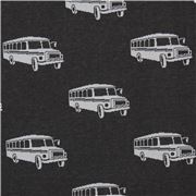 Jacquard Autobus Grigi Ripetuti Sparsi Neri Stretching