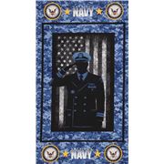 Blauer Stoff mit US Navy