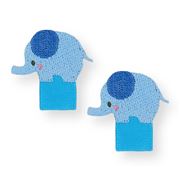 Blauer Elefant B&uuml;gelbild Transferblatt 2 St&uuml;ck