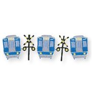 toppa iron-on treni blu grigi 1 pezzo