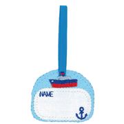Ship Anchor Name Tag Iron-on Transfer 1 piece