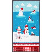 Winter Animals Ice Fishing Snowman