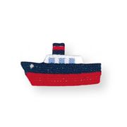 boat with grey dot iron-on transfer sheet 1 piece