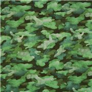 tarngr&uuml;nes Campingmuster camo Baumwollstoff
