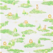 Cute Prairie Field Animals Hedgehog Rabbits