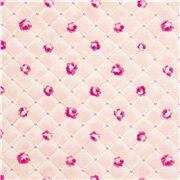 Quilted Look Lattice Stitching with Pink Roses