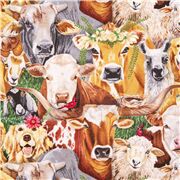 Farmyard Animal Faces Dogs Lllamas Goats Cows