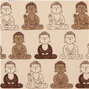 tessuto bianco panna Dobby Buddha