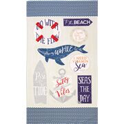 To the Beach Ocean Nautical Quotes Panel